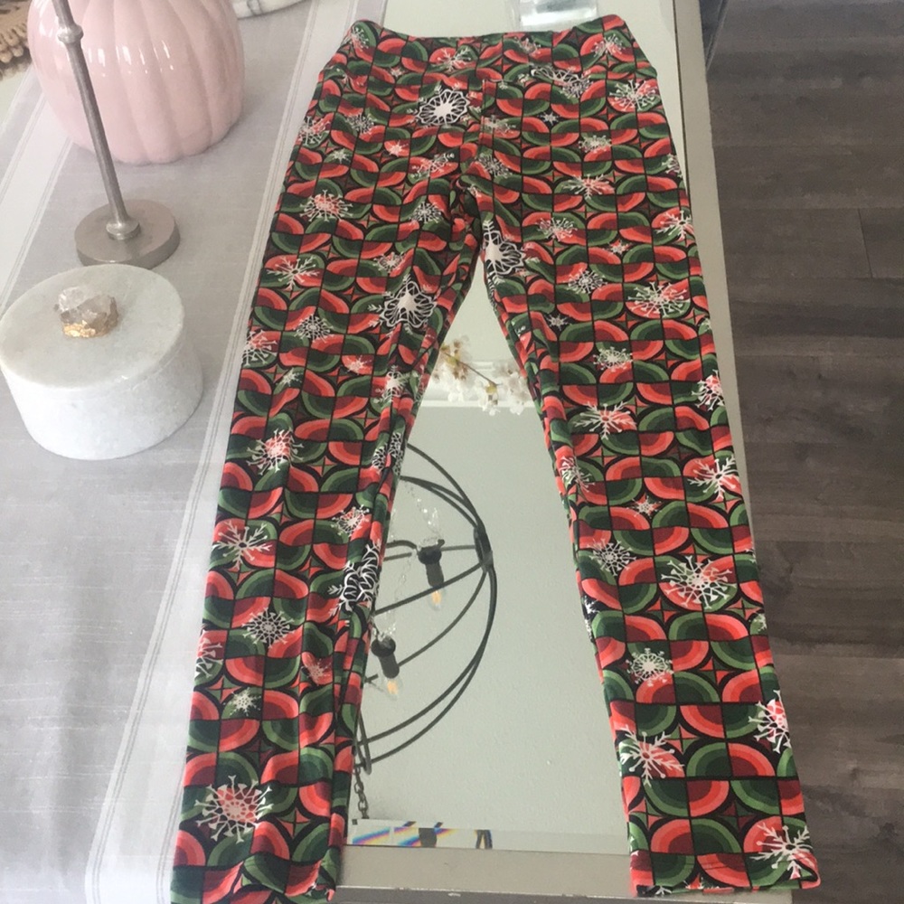 Lula Roe Christmas leggings! Worn once!